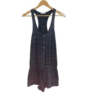 Aritzia TNA Space Dye Charcoal Sleeveless Romper